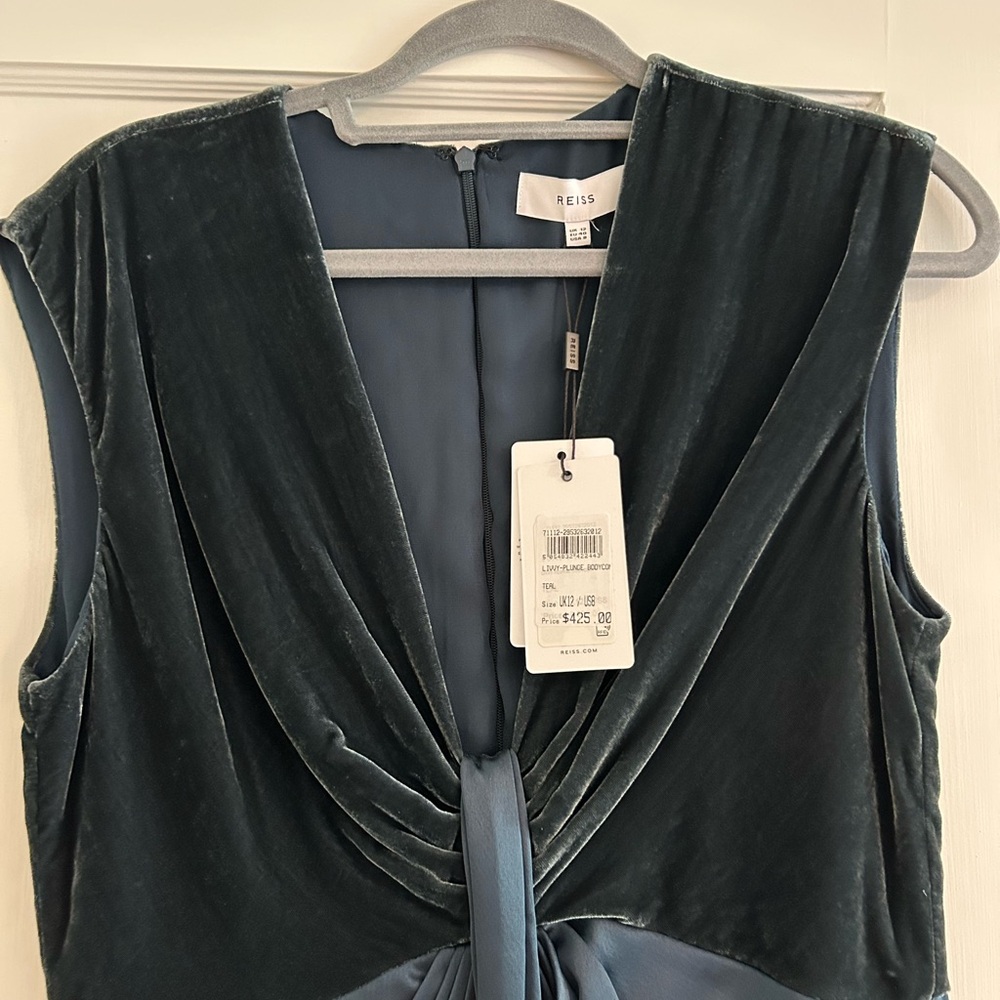 Reiss Black and Gray Midi Dress - Picture 4 of 6